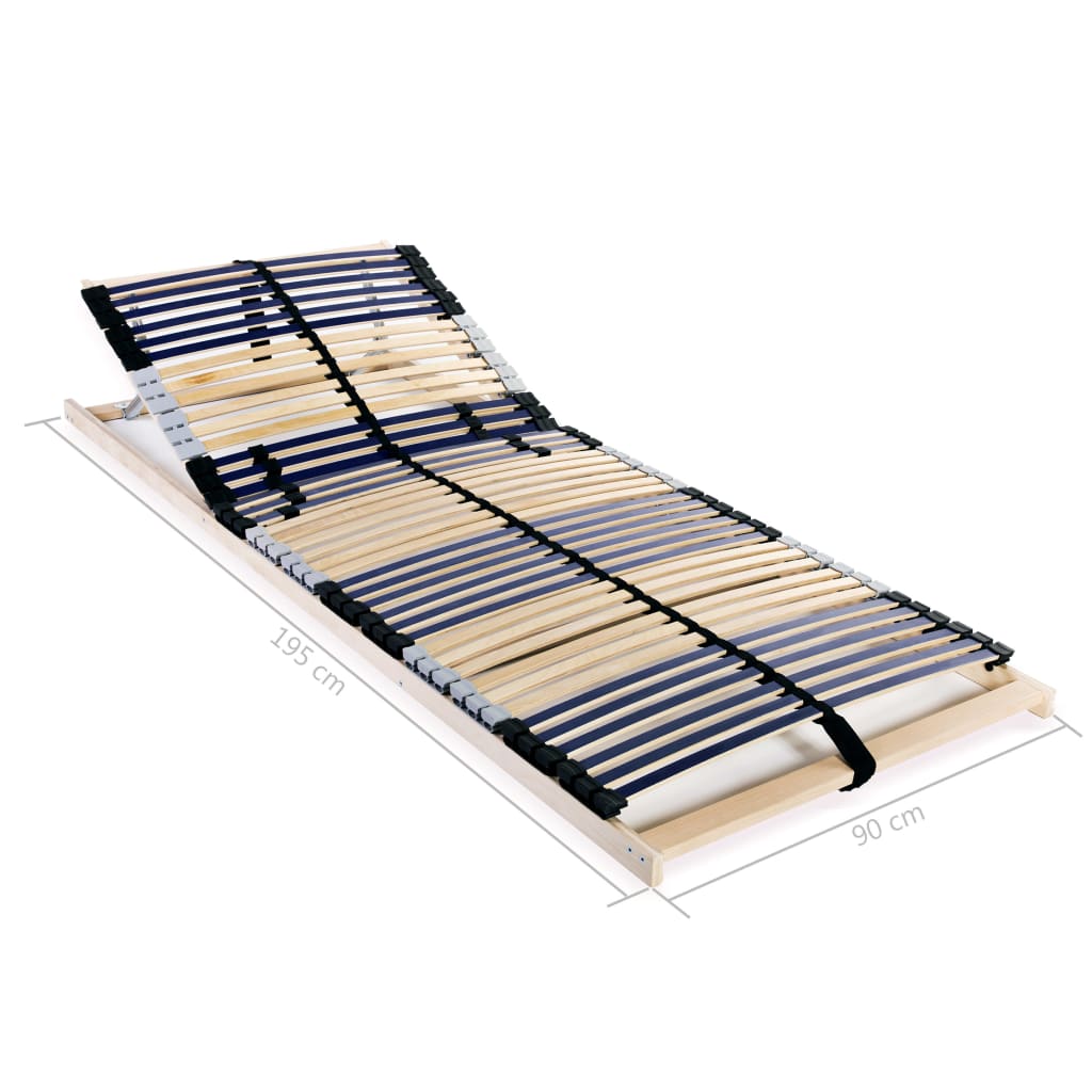 Podnice za krevet 2 kom s 42 letvice i 7 zona 90 x 200 cm