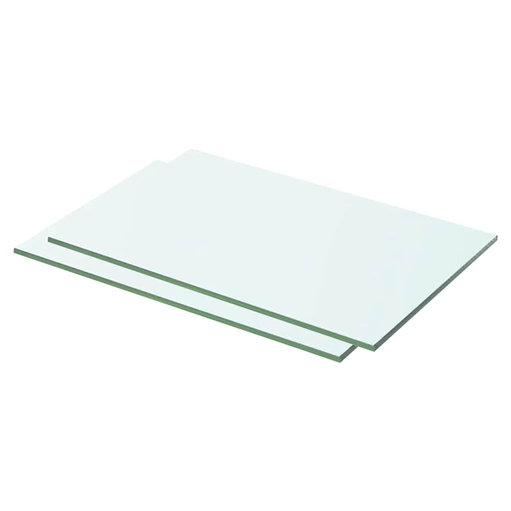 Ploče za police 2 kom staklene prozirne 50 x 25 cm