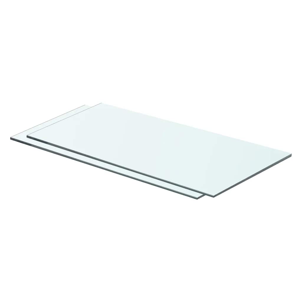 Ploče za police 2 kom staklene prozirne 60 x 25 cm