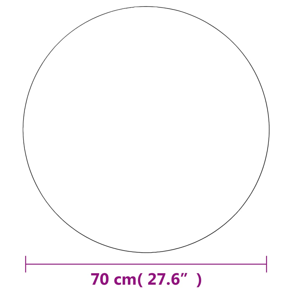 Zidna ogledala 2 kom 70 cm okrugla staklena
