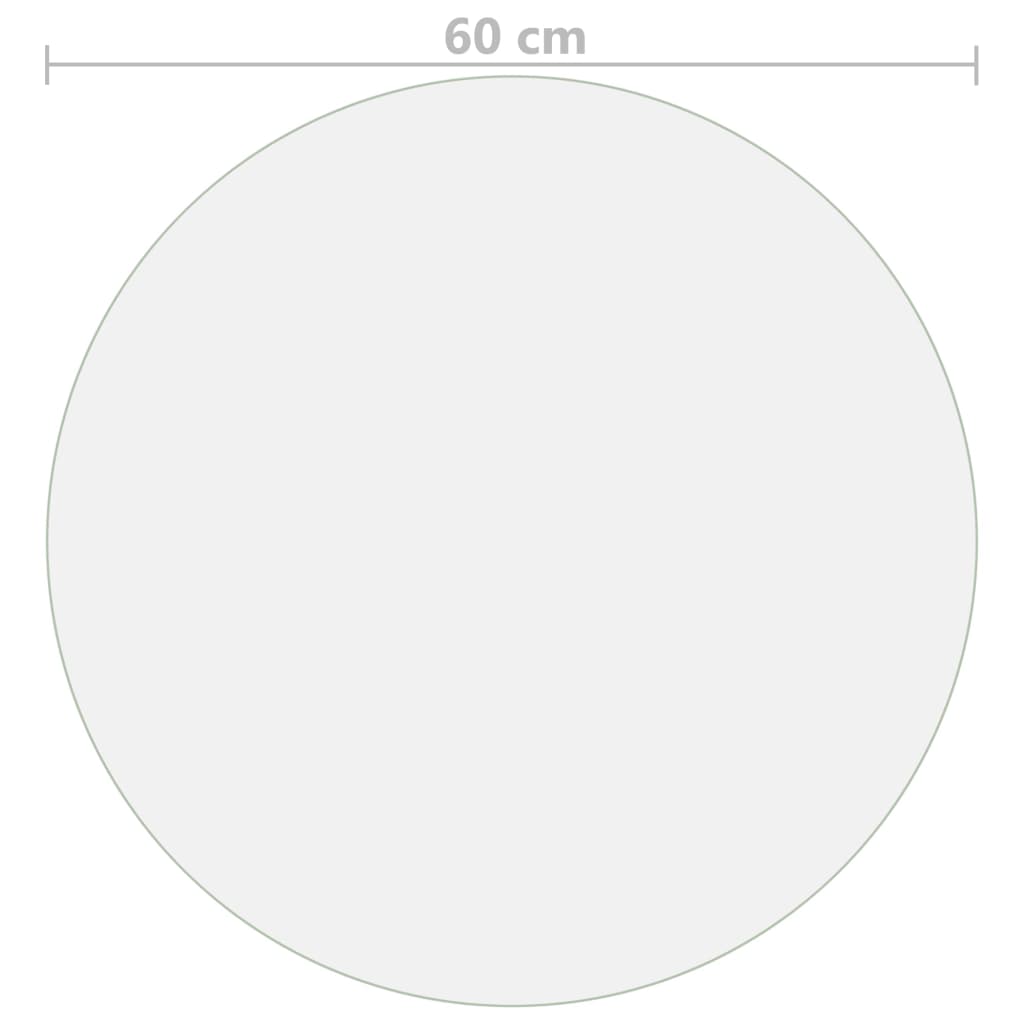 Zaštita za stol prozirna Ø 60 cm 1,6 mm PVC