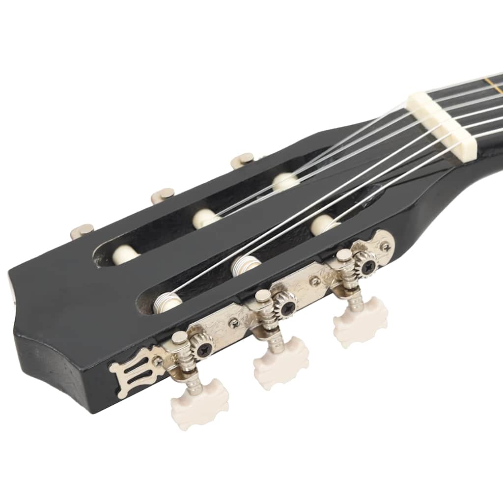 8-dijelni set klasične gitare za početnike crni 3/4 36 "