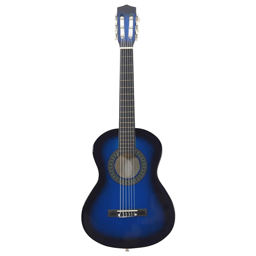 8-dijelni set klasične gitare za početnike plavi 1/2 34 "