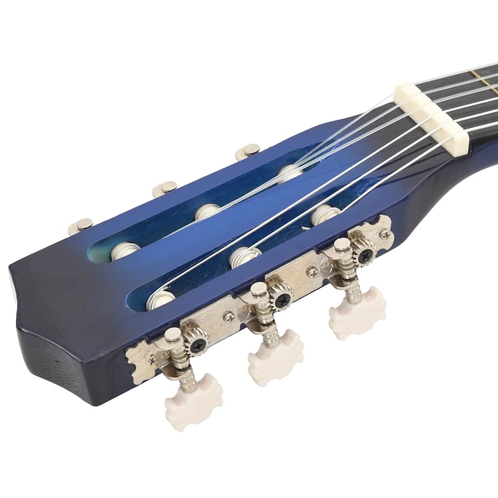 8-dijelni set klasične gitare za početnike plavi 1/2 34 "
