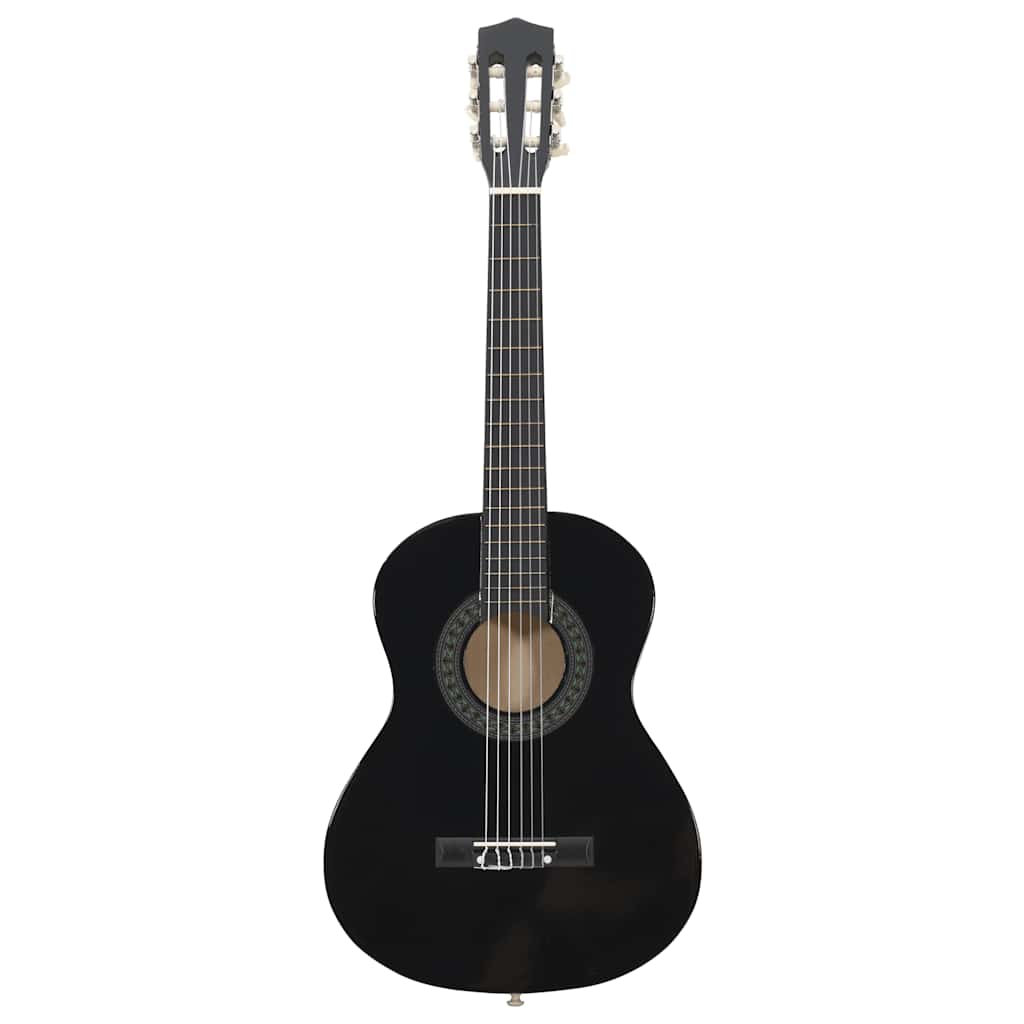 8-dijelni set klasične gitare za početnike crni 1/2 34"