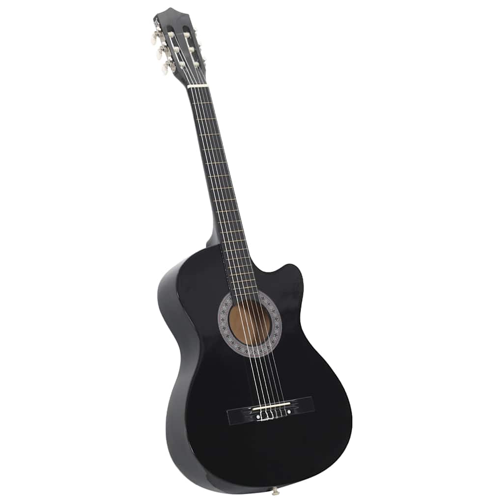 Klasična gitara Western s prorezom i 6 žica crna 38 "