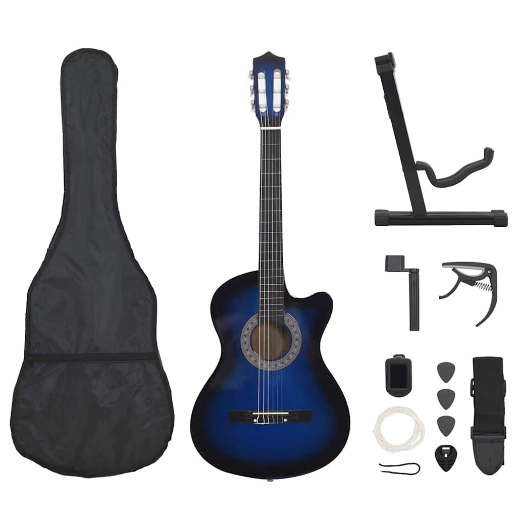 12-dijelni set klasične gitare Western sa 6 žica plavi 38 "