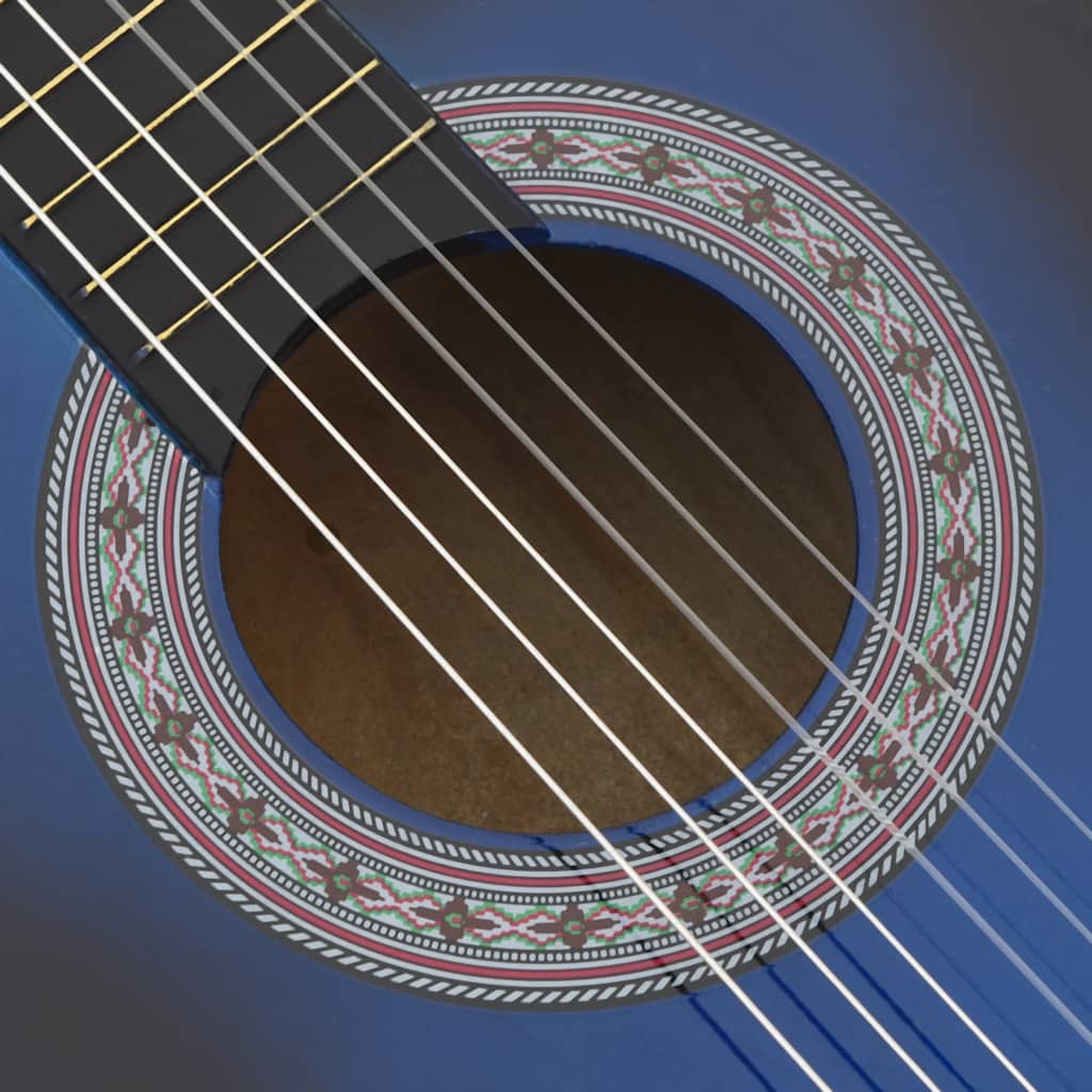12-dijelni set klasične gitare Western sa 6 žica plavi 38 "