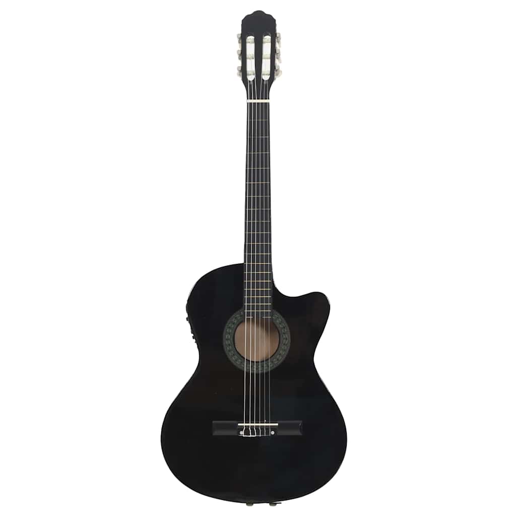 Klasična gitara Western s ujednačivačem i 6 žica crna
