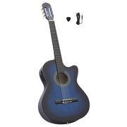 Klasična gitara Western s ujednačivačem i 6 žica plava