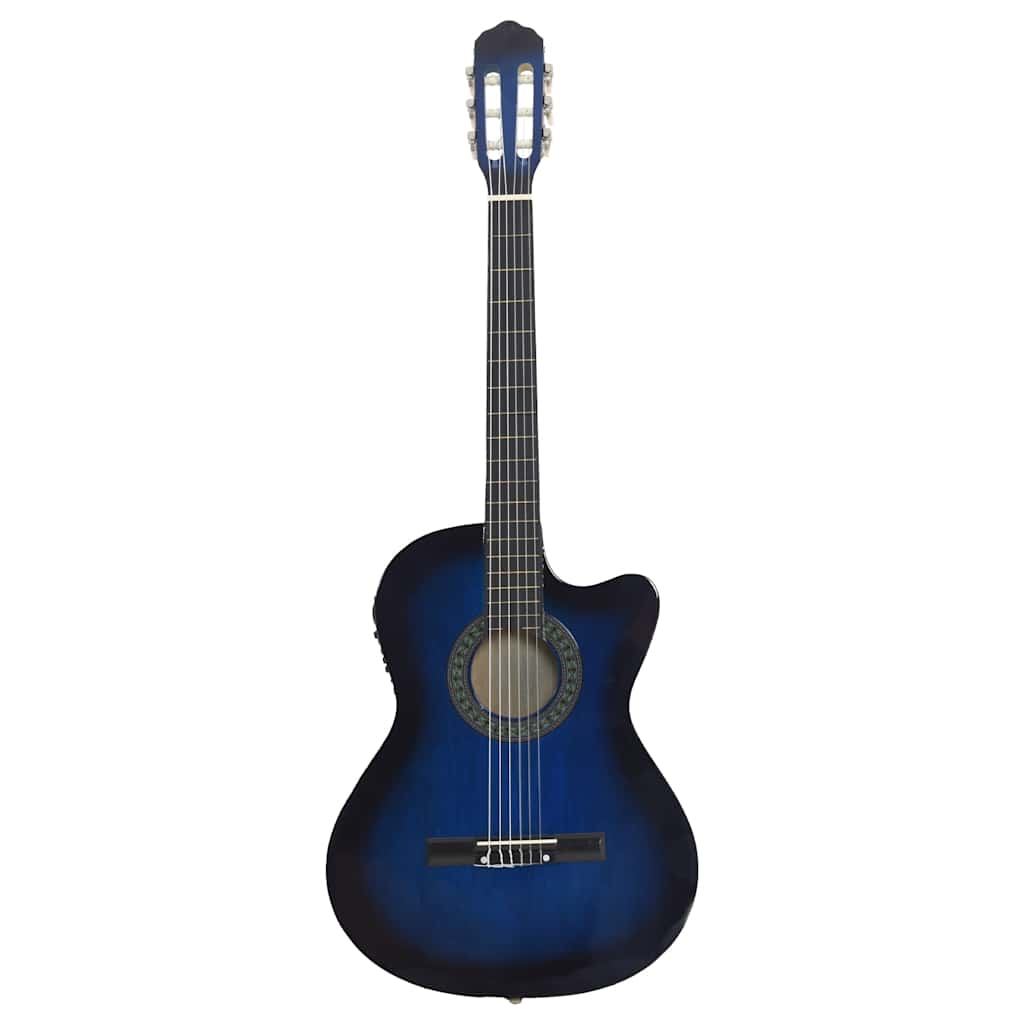 Klasična gitara Western s ujednačivačem i 6 žica plava