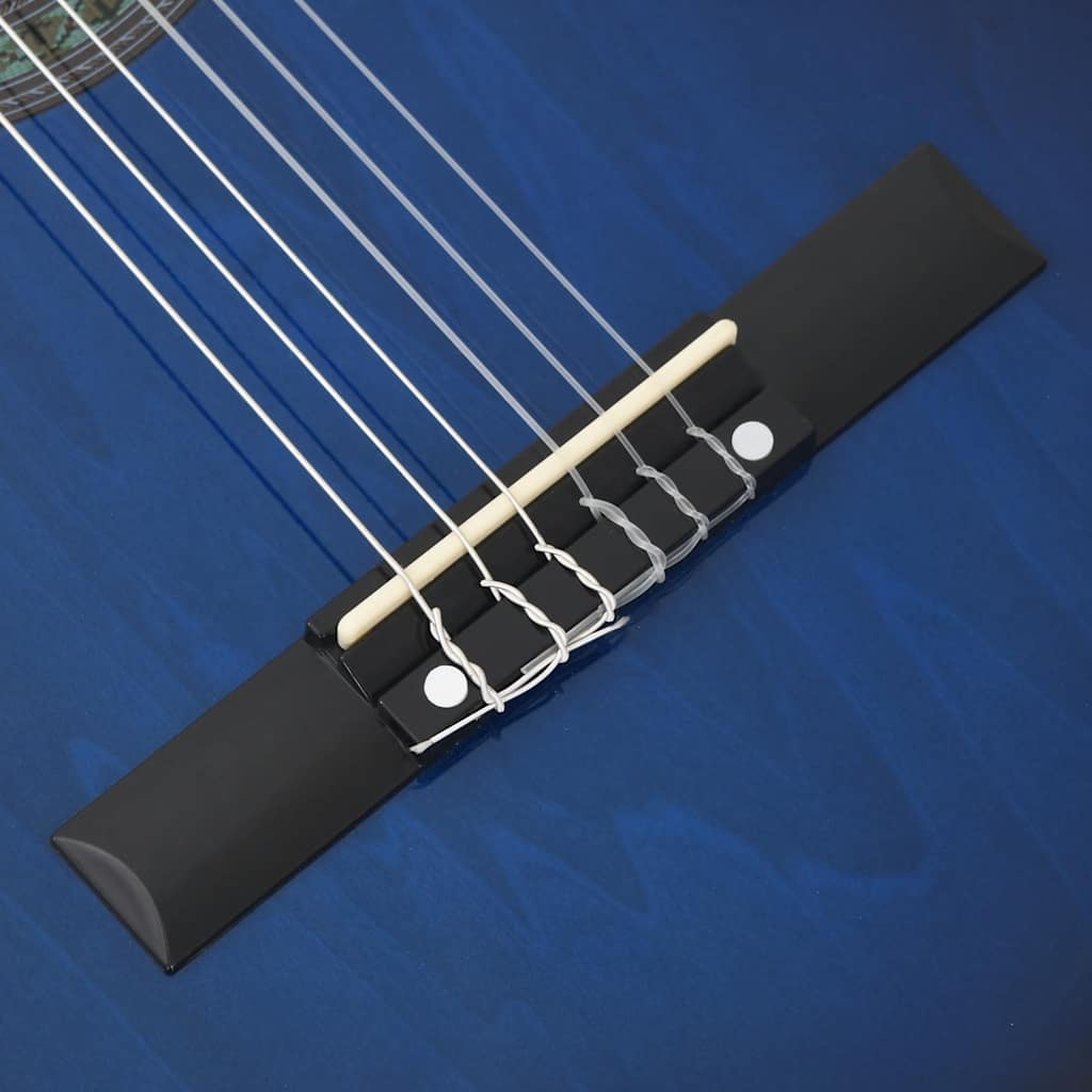 Klasična gitara Western s ujednačivačem i 6 žica plava