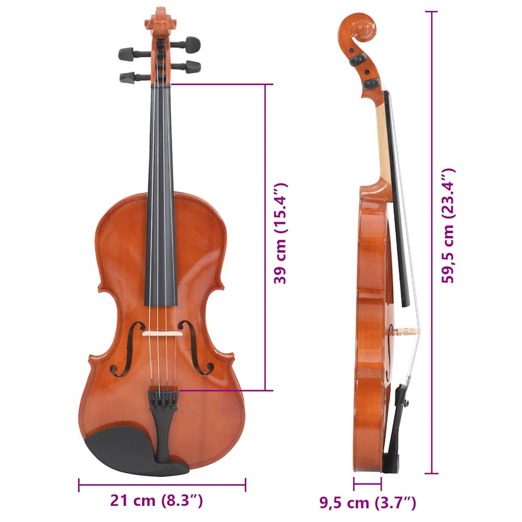 Kompletni violinski set s gudalom i podbratkom Natural 4/4