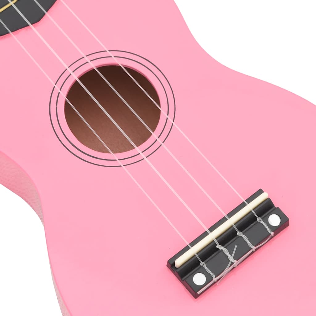 Set dječjeg ukulelea Soprano s torbom ružičasti 23 "