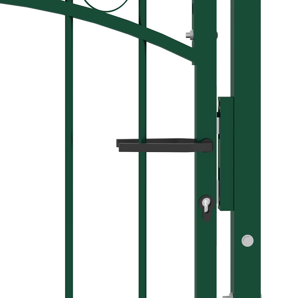 Vrata za ogradu EMMEN s šiljcima čelik 104x97 cm zelena