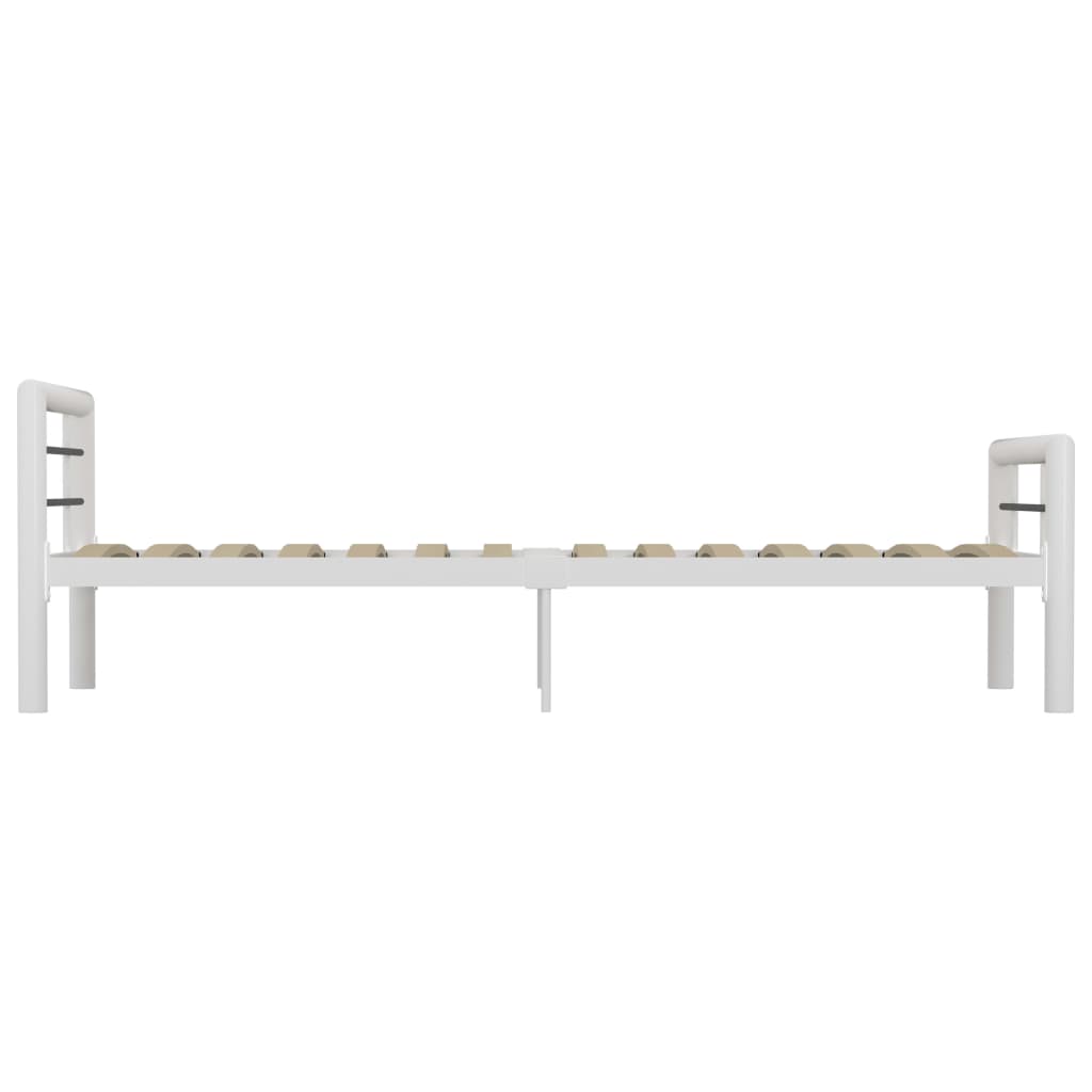 Okvir za krevet bijelo-crni metalni 100 x 200 cm