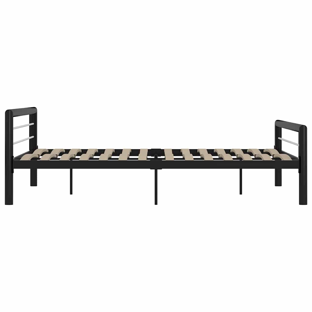 Okvir za krevet crno-bijeli metalni 180 x 200 cm