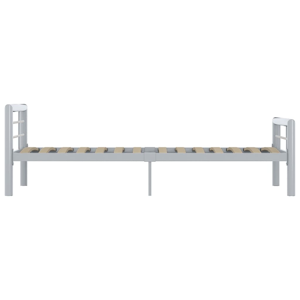 Okvir za krevet sivo-bijeli metalni 90 x 200 cm