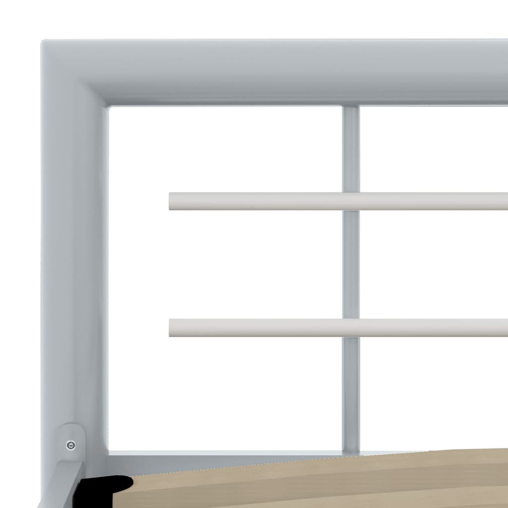 Okvir za krevet sivo-bijeli metalni 90 x 200 cm