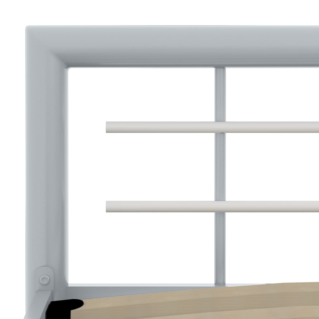 Okvir za krevet sivo-bijeli metalni 100 x 200 cm