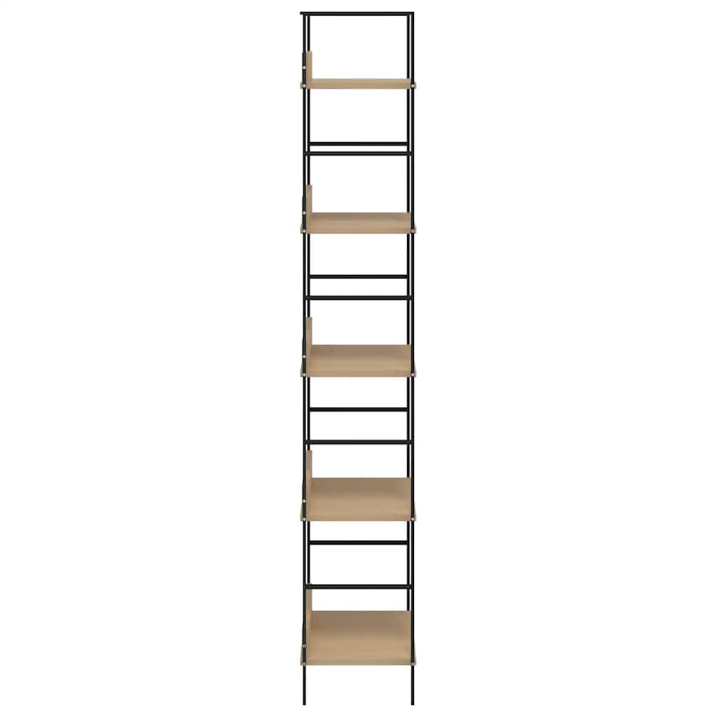 Police za knjige s 5 razina boja hrasta 60x27,6x158,5 cm drvene