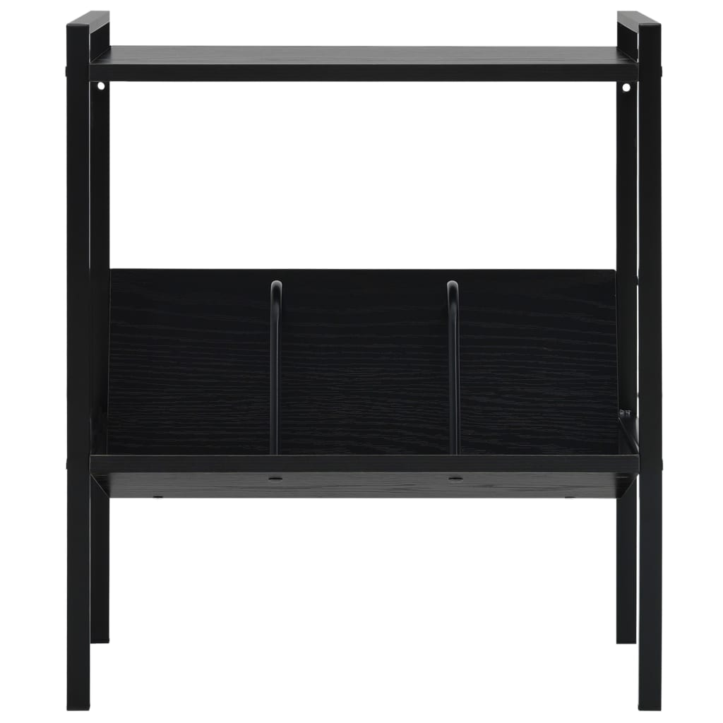 Police za knjige s 2 razine crne 52x28x59 cm konstruirano drvo