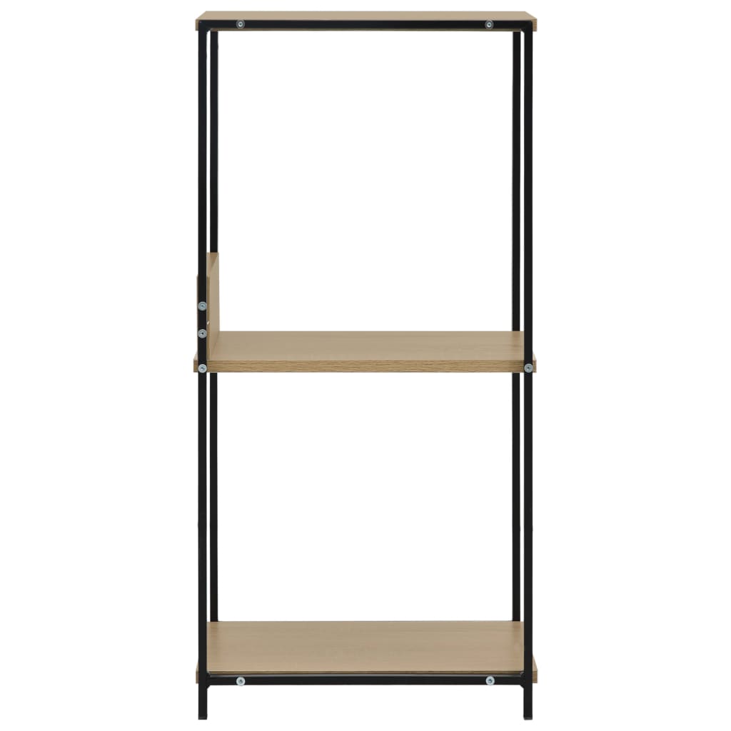 Male ravne police za knjige crne i hrast 33,5x39,6x79,7 cm drvo