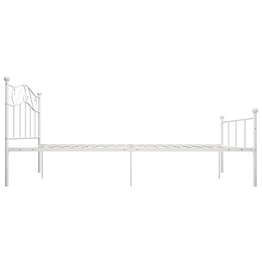 Okvir za krevet bijeli metalni 140 x 200 cm