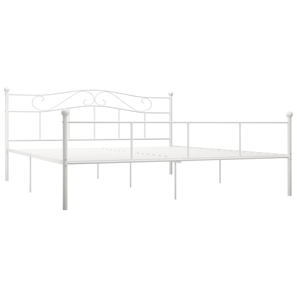 Okvir za krevet bijeli metalni 180 x 200 cm