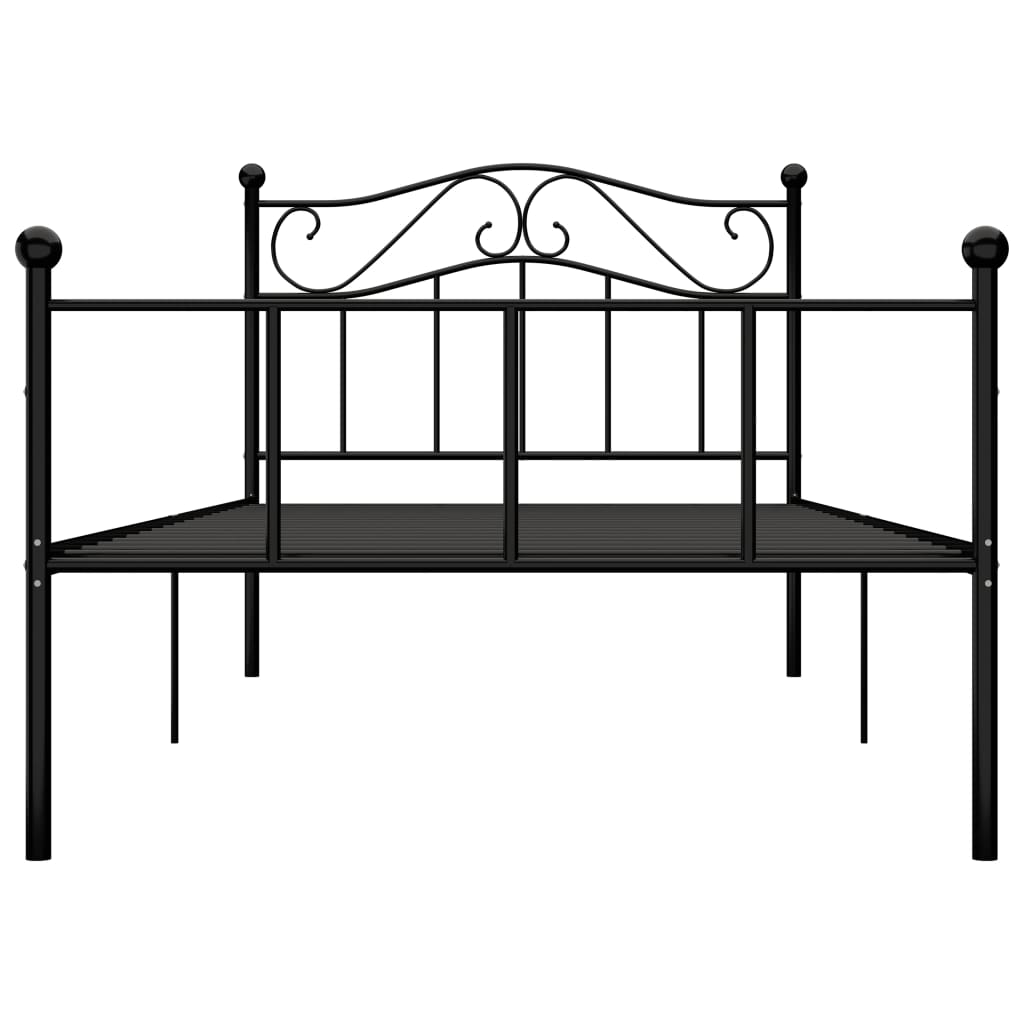 Okvir za krevet crni metalni 90 x 200 cm