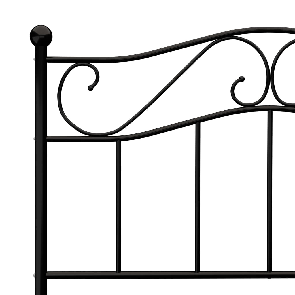 Okvir za krevet crni metalni 100 x 200 cm