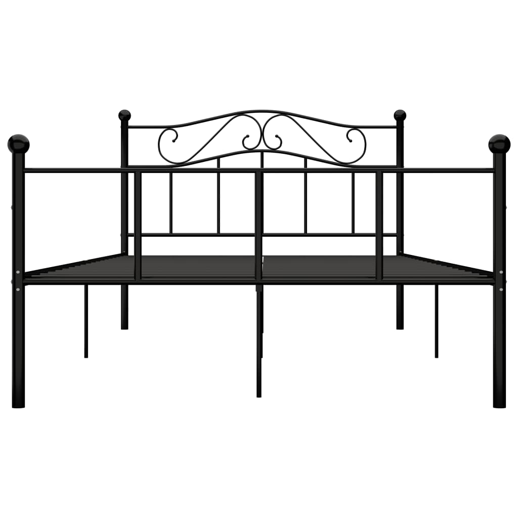 Okvir za krevet crni metalni 120 x 200 cm