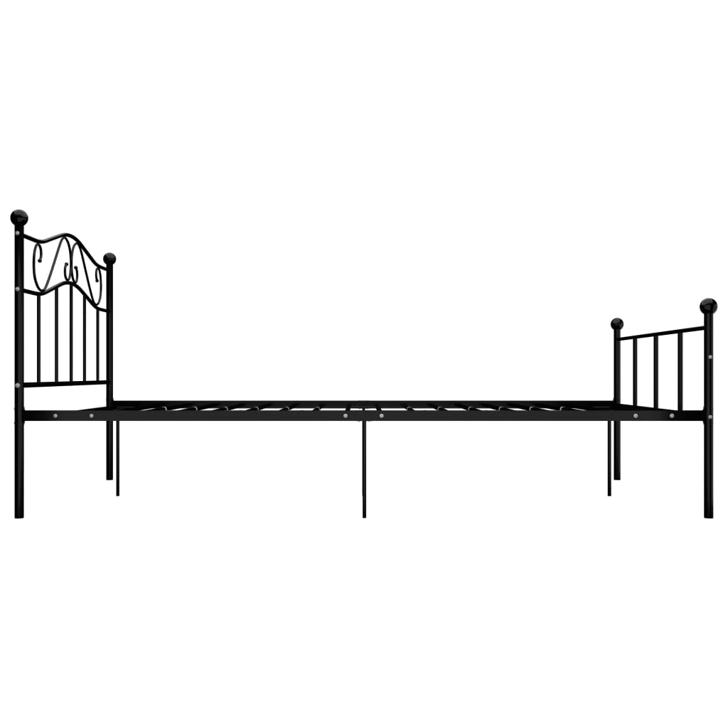 Okvir za krevet crni metalni 140 x 200 cm