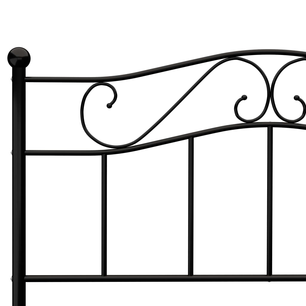 Okvir za krevet crni metalni 140 x 200 cm