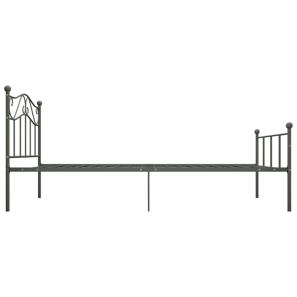 Okvir za krevet sivi metalni 100 x 200 cm