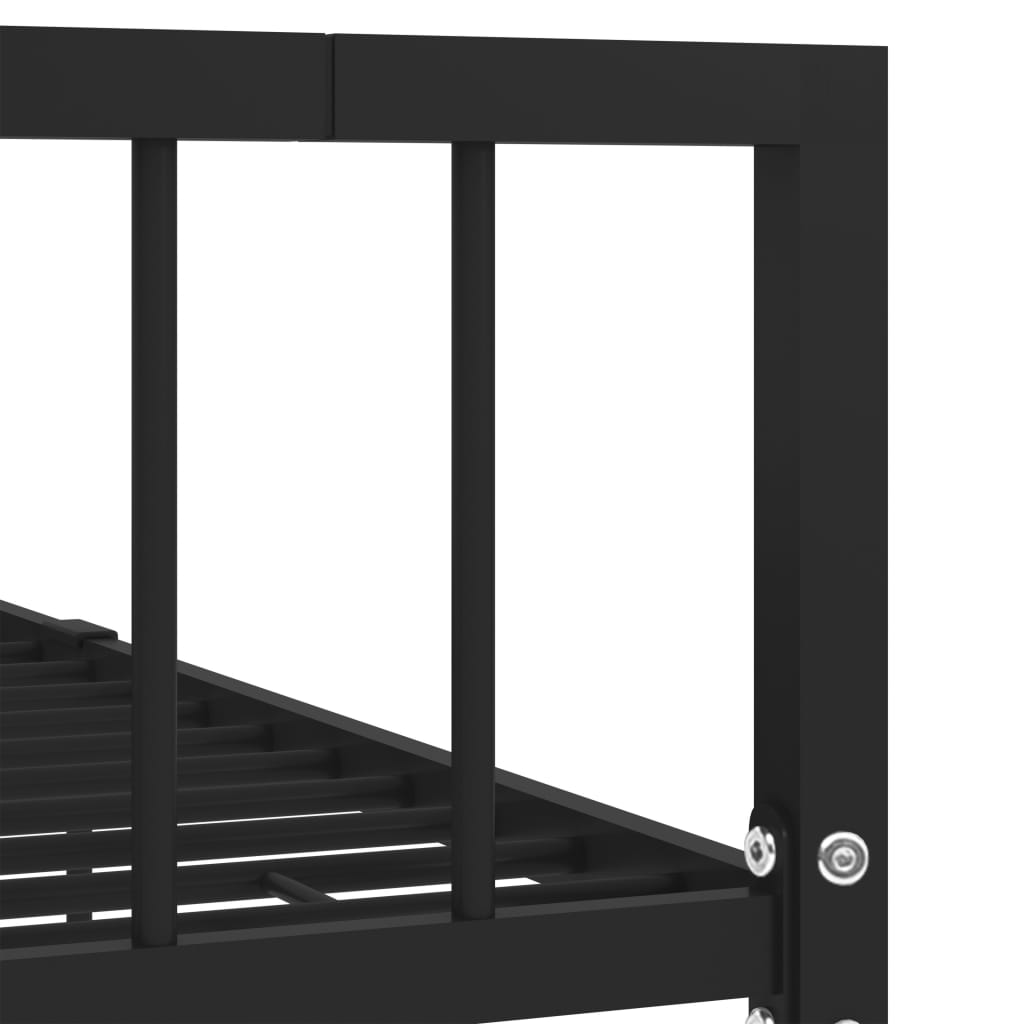 Okvir za krevet crni metalni 100 x 200 cm