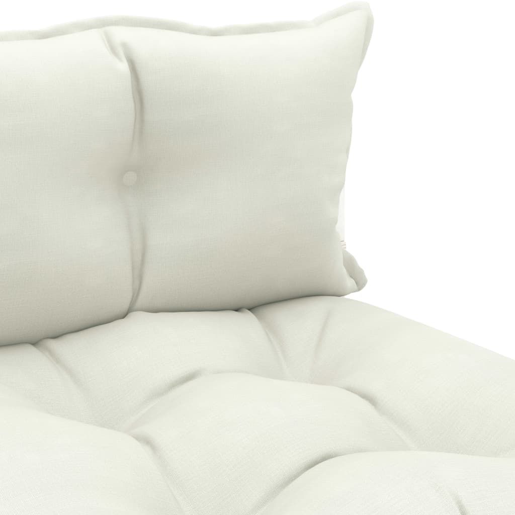 Srednja vrtna sofa od paleta s bež jastucima drvena