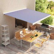 Motorizirana kazetna tenda 350 x 250 cm plavo-bijela