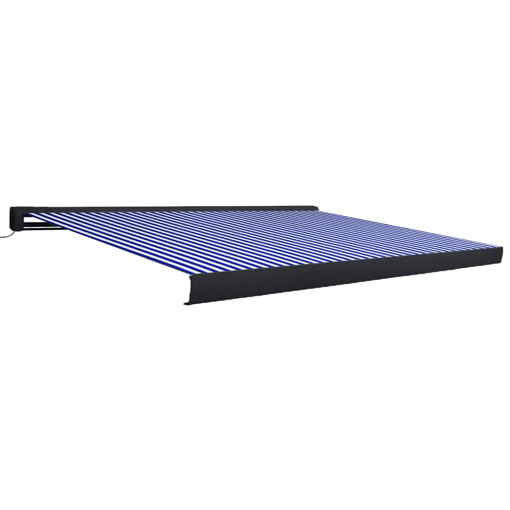 Motorizirana kazetna tenda 400 x 300 cm plavo-bijela