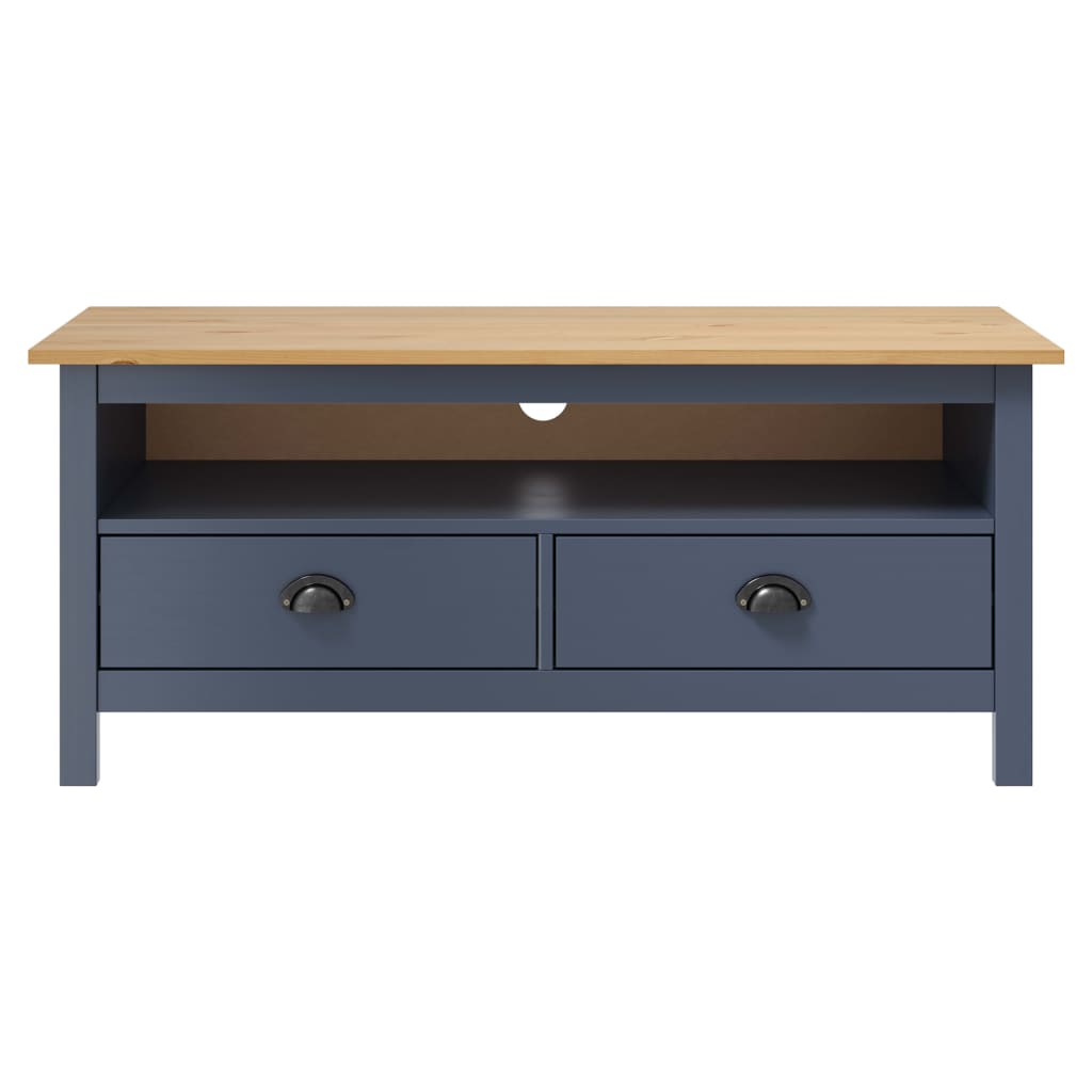 TV ormarić Hill sivi 110 x 40 x 47 cm od masivne borovine