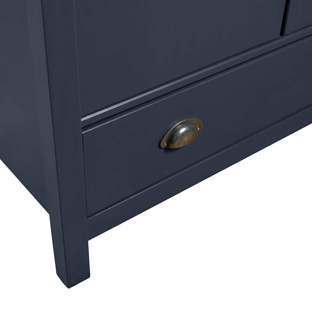 Trokrilni ormar Hill sivi 127 x 50 x 170 cm od masivne borovine