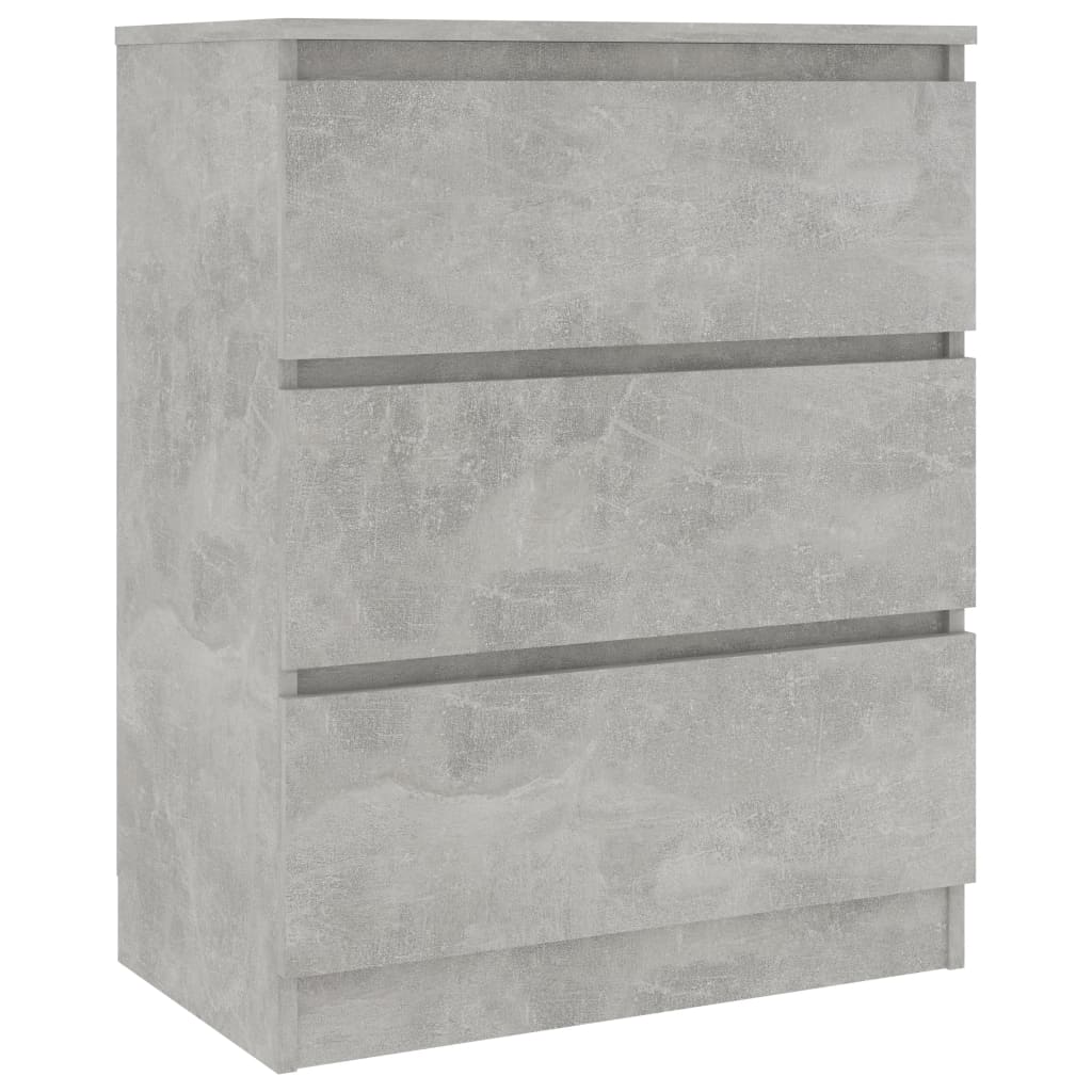 Komoda siva boja betona 60 x 35 x 76 cm od konstruiranog drva