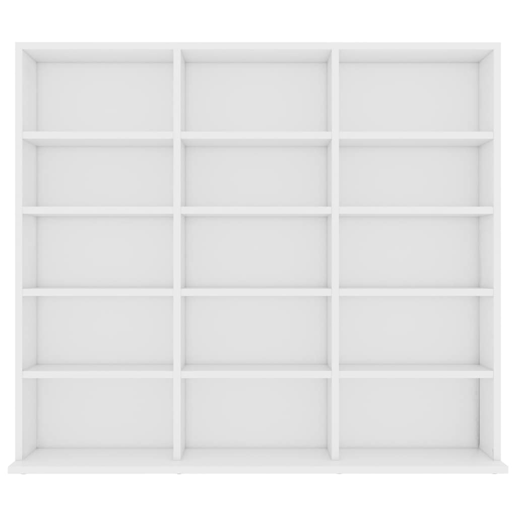 Ormarić za CD-ove bijeli 100 x 23 x 89,5 cm konstruirano drvo