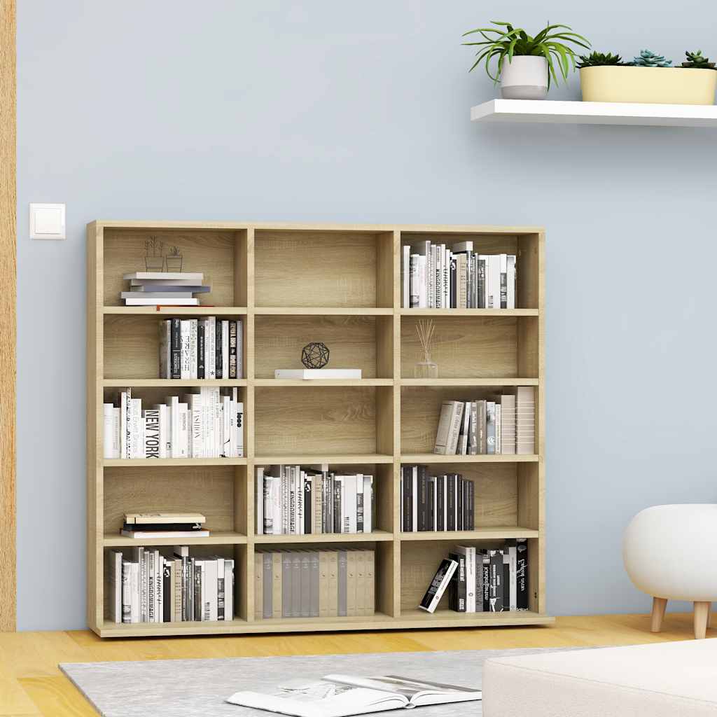 Ormarić za CD-ove boja hrasta 100x23x89,5 cm konstruirano drvo