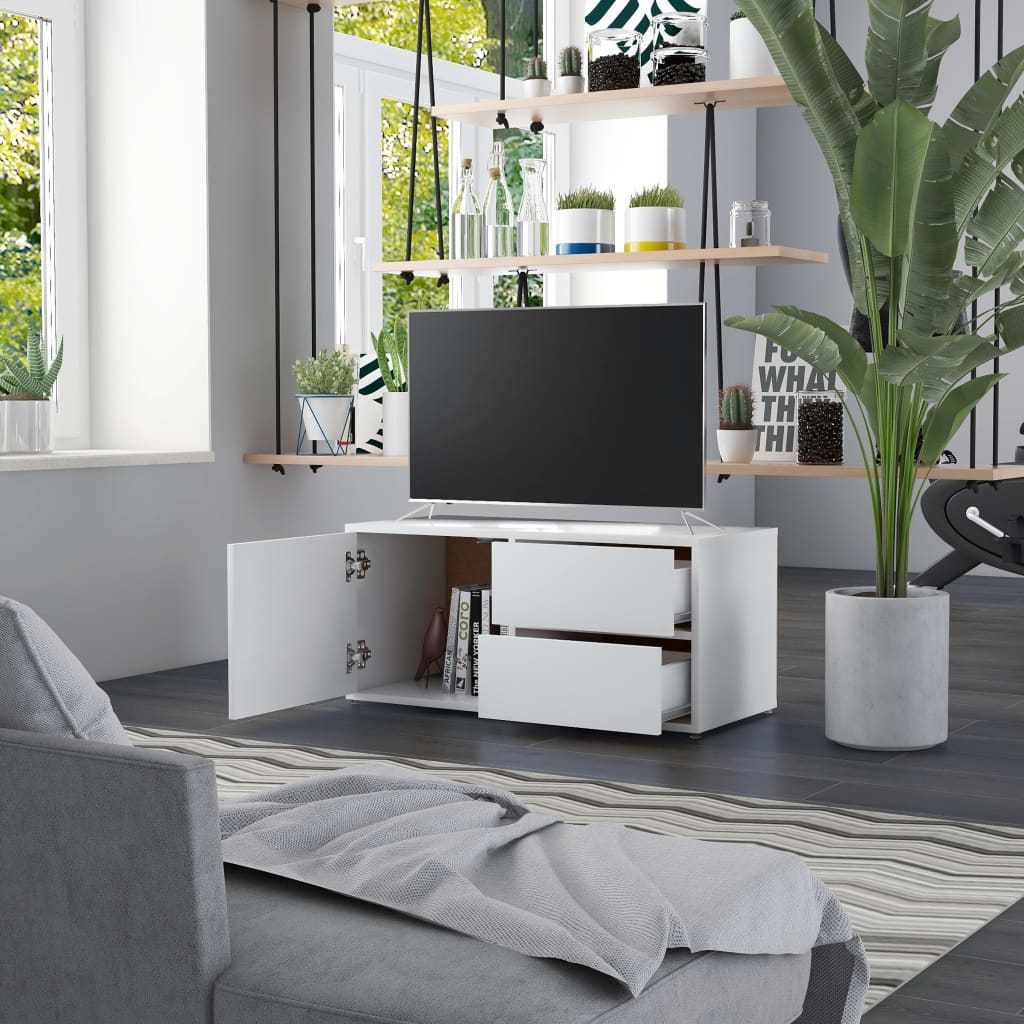 TV ormarić bijeli 80 x 34 x 36 cm od konstruiranog drva