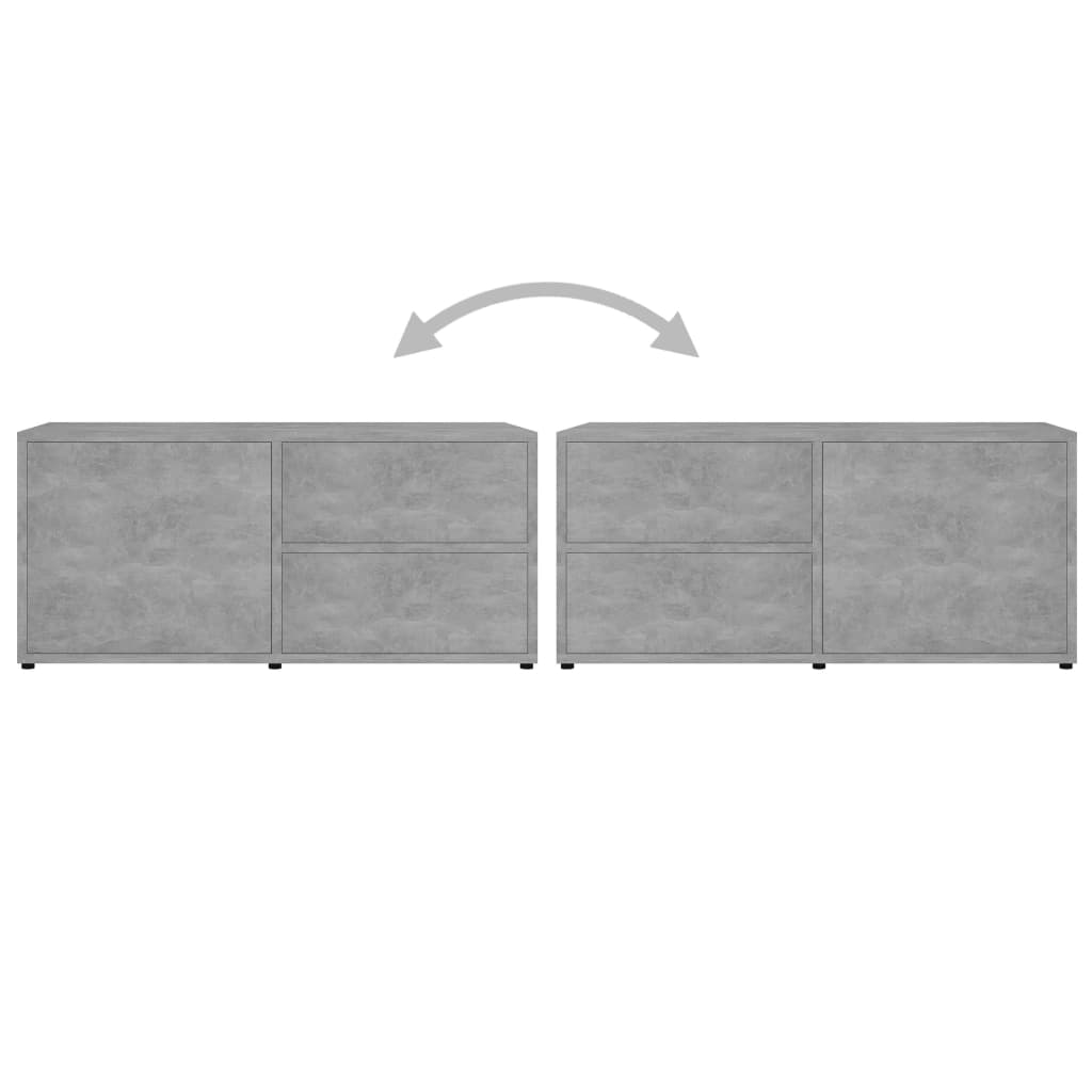 TV ormarić siva boja betona 80 x 34 x 36 cm konstruirano drvo