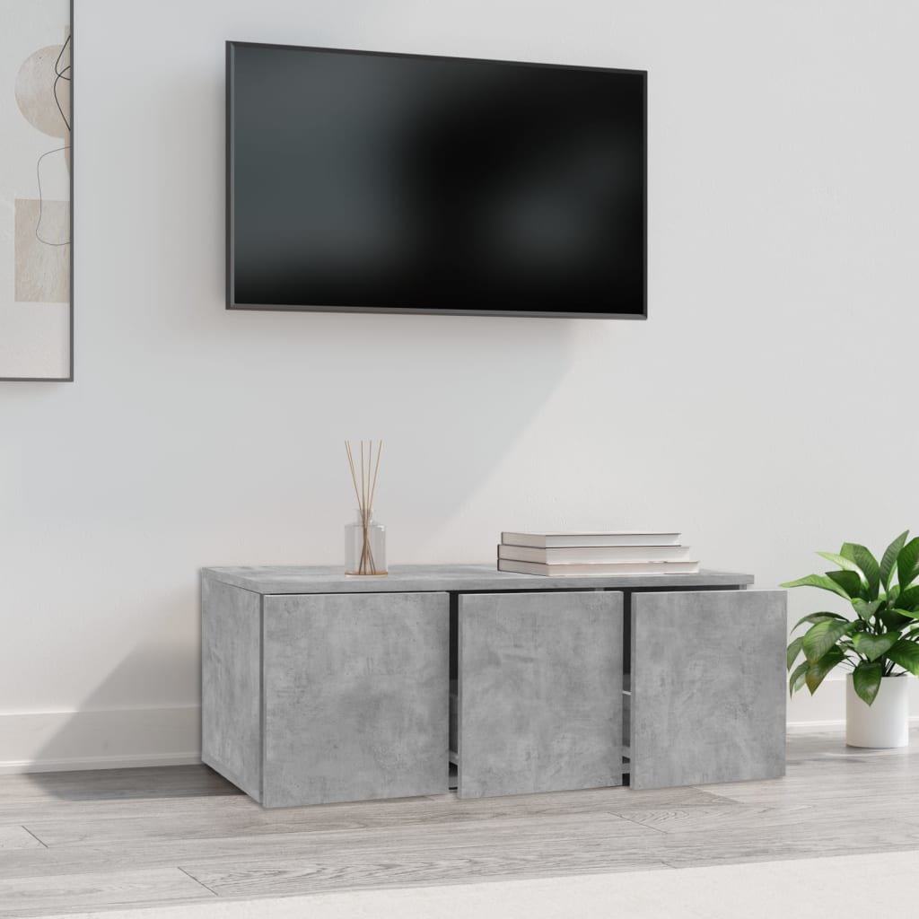 TV ormarić siva boja betona 80 x 34 x 30 cm konstruirano drvo