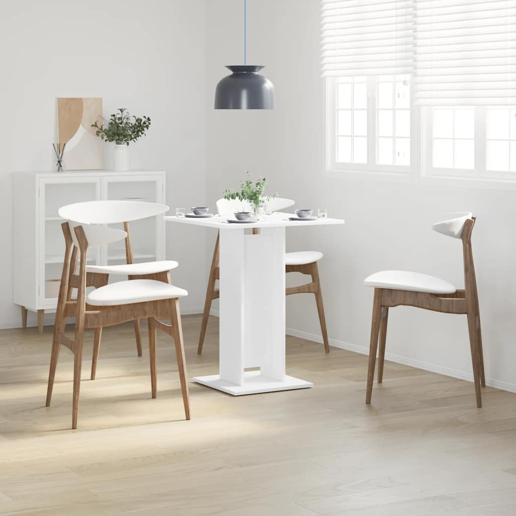 Bistro stol bijeli 60 x 60 x 75 cm od konstruiranog drva
