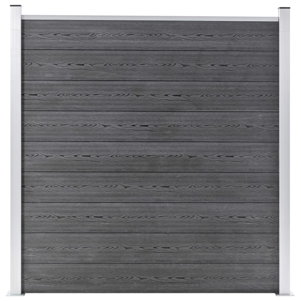 Set WPC ograda 1 kvadratna + 1 kosa 273 x 186 cm sivi