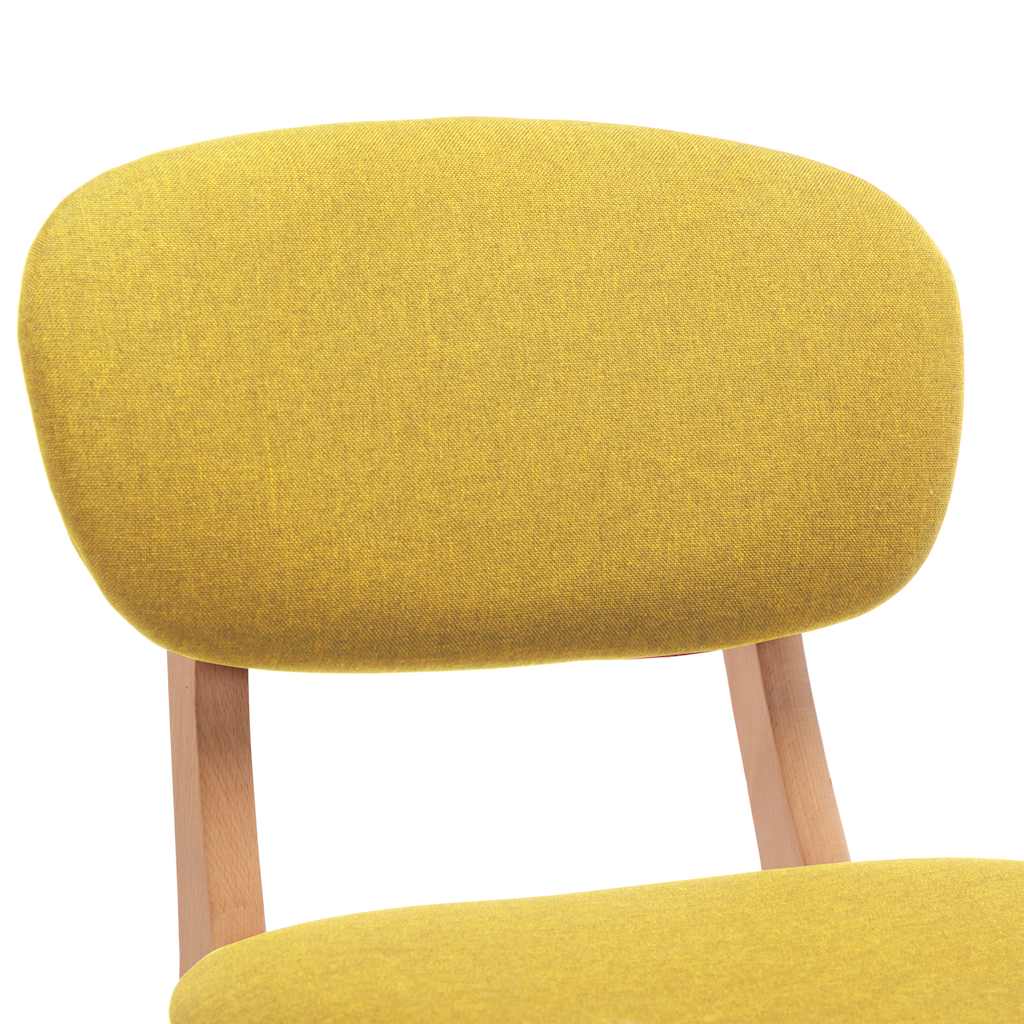 Barski stolci od tkanine 2 kom boja senfa